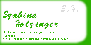 szabina holzinger business card